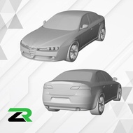 Diecast Alfa Romeo 159 Hot wheels Alfa Romeo Unpaint Resin