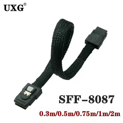 1PCS NEW SAS SATA Cable Mini SAS Cable Mini-SAS 36P To 36 Pin SFF-8087 To SFF8087 HD Data Cable 1ft 