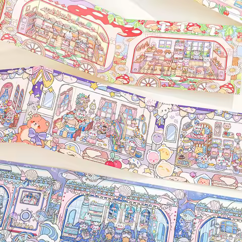 Card Lover 4 Pcs [Zoo Small Class Time Train Series] Forest Spirit Market Mountain Wild Mushroom Rab