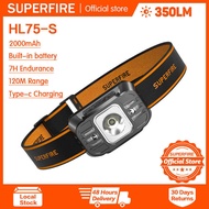 SUPERFIRE HL75-S Super Bright Headlamp Rechargeable Long Lasting Night Fishing White Red Headlight L