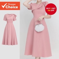 B134-JUN25-A-1-Dress with Shoulder Tie Design-DRB134PBD123  B134-JUN25-A-1-Reka bentuk gaun dengan i