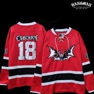 Official Ozzy Osborne - Speak Of The DEVIL Red/white Heavyweight Hockey Jersey
