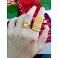 24k Crystal Plated Ring + 24k Gold Plated
