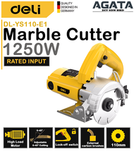 DELI Marble Cutter 1250W (110mm/ 4") DL-YS110-E1 Marble Tiles Cutter Wood Cutter Circular Saw Power 