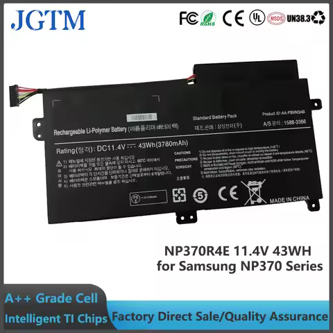 JGTM Laptop Batteries for Samsung NP370 NP370R4E NP510R5E AA-PBVN3AB NP370R5E NP450R5V NP450R4V NP47