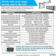 Universal 2-Button Garage Door Opener Remote, Works with Chamberlain, LiftMaster, Craftsman, Genie, 