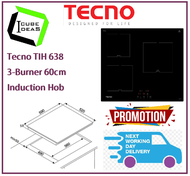 Tecno TIH 638 3-Burner 60cm Induction Hob / FREE EXPRESS DELIVERY