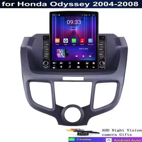8G+256G For Honda Odyssey RB1 2004 - 2008 Android 14 Car Radio Auto Multimedia Video Player Navigati