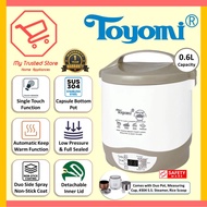 TOYOMI 0.6L RC 616 Mini Fuzzy Logic Rice Cooker with Stainless Steel Pot