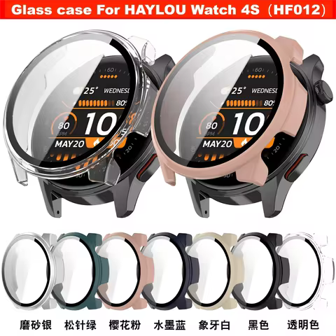 Tempered Glass Case for HAYLOU Watch 4S (HF012) Smart Watch Case for HAYLOU Watch4S (HF012) Watch Ca