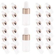 100Pcs Mini Glass Dropper Bottle Clear Essential Oil Dropper Bottles Glass Dropping Sample Container