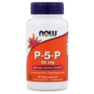 READY STOCK Now Foods, P-5-P, 50 mg, 90 Veg Capsules (P5P, P 5 P) - Coenzyme B-6 B6 + Mg Bisglycinat