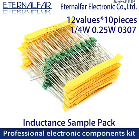 12values Color Ring Inductor Assortment 0307 1/4W 0.25W 0410 1/2W 0510 1W 1UH 10UH 100UH Inductors I