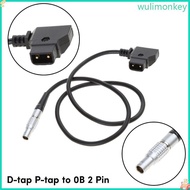 WU D tap to 0B 2Pin Cable Power Cord for Teradek Bolt Bond Transvideo SmallHD 703Monitor Viewfinders