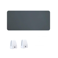 Desk Divider Privacy Panel Partition Gray Freestanding Office Screen Abrasion-Resistant Acoustic Abs