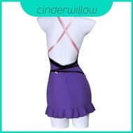 Final Fantasy Tifa Lockhart Cosplay Purple Dress For Halloween Costume Events