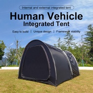 2 in 1 Motorcycle Tent for Camping 4 Person 8 bike Tent with Integrated Motorcycle Port Vestibule Ri