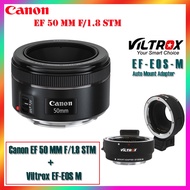 Canon EF 50 MM F1.8 STM แถมฟรี Viltrox EF-EOS M Auto Mount Adapter