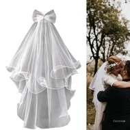 Crazy 2 Layers Wedding Veil with Comb for Girls  Embellished with for Rhinestone