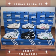 [ พร้อมส่ง ของแท้ 100% ] Adidas Samba OG สีขาวดำ สีชมพู สีเขียว สีดำ Black8.5UK 27CM 42.5EU