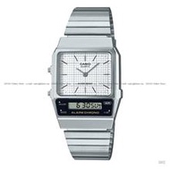 CASIO AQ-800E-7A Unisex VINTAGE Ana-Digital Dual Time Bracelet White