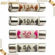 MEIGUII 10Pcs Ceramic Fuse Electrical Accessories 3-13A Plug
