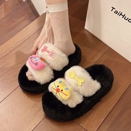 selipar perempuan sandal perempuan Cross-Border Cat Design Cotton Slippers - Comfortable & Casual