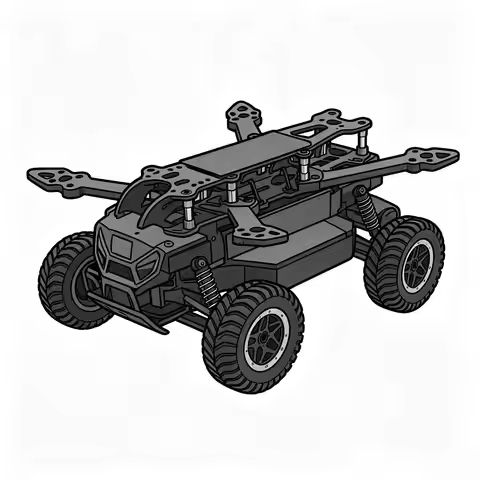 B-CUBE 5-inch Flying Car FPV Drone Frame Kit Carbon Fiber Racing Quadcopter BF INAV F722 H743 F745 F