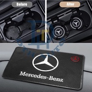 [Quality Upgrate] Mercedes Benz Car Anti-Slip Dashboard Mat Water Cup Holder Pad Car Styling Accessories For Mercedes AMG GLA CLS CLA W211 W212 W210 W203 W204 W205 E260 E200