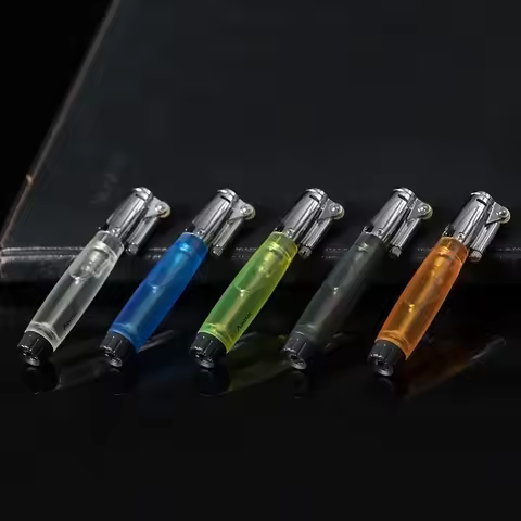 Butane Gas Lighter with Fire Lock Inflatable Ghost Flame Funny Lighters Gringding Wheel Flint Cigare