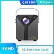 2023 New E300 4K 3D Android Smart Projector WIFI Mini Pocket Portable LED DLP Projector Home Theater for Smartphone Tablet PC M.2