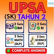 [Soft Copy PDF 📩]  UPSA Tahun 2 (SK )– Buku Latihan BM, BI, Matematik & Sains (Complete Answer)