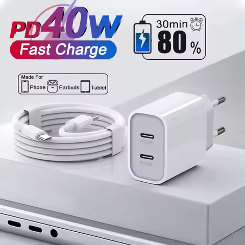 For Apple Original 40W Type C Fast Charger For iPhone 16 15 14 13 12 11 Pro Max Plus PD Charging Cab