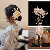 Retro Mori Style Lily of the Valley Flower Tassel Hair Clip Headdress Antique Side Clip Matching Ant