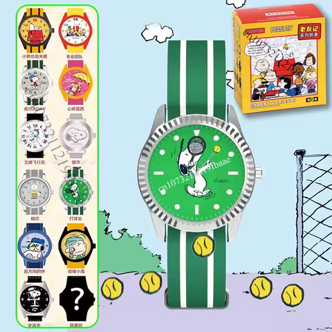 In Stock Genuine Snoopy & Friends Blind Box Watch Toys Mystery Box Cartoon Watches Set Guess Box Gif