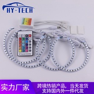 Terlaris 131mmx4 Serasi dengan BMW E36 E39 E46 E38 RGB 7-warna Rim Angel Eyes