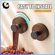 [FIREFLY1] Wood Suction Cup Hooks Walnut Keys Decor Hook Door Ba Clothes Towel Hanger Cabinet Drawer