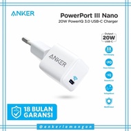 ORIGINAL W Charger Anker PowerPort III Nano 20W USB-C Fast Charging