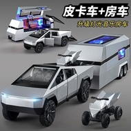 Tesla Cyber Pickup Truck Simulation Collection Children Alloy Car Model Boy Toy Car Ornaments