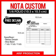 [1/6 FOLIO] CUSTOM NOTE 1 PLY 2-PLY/ 3-PLY/ FREE DESIGN