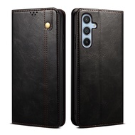 Galaxy A55 Leather Case Flip Wallet Card Slots Magnetic Closure Stand Cover for Samsung Galaxy A55