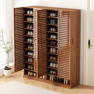 Shoe Cabinet Heather Bamboo Teal 11 Tier Large Capacity Shoe Rack New Living Room Shoe Storage Cabinet (DE)