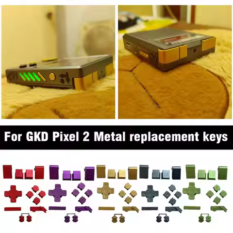 For GKD Pixel 2 Metal Buttons Kit Replacement Metal Keys Controller Gamepad D-Pad Direction Cross Ke