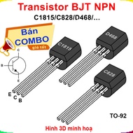 (50 pieces) Transistor BJT NPN C1815 / C828 / D468...pin TO-92