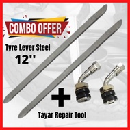 🔥COMBO OFFER🔥PEMBUKA TAYAR KERETA MOTOR BASIKAL TYRE LEVER STEEL VANADIUM (240MM/300MM) SPANNER BUKA TAYAR SPANAR TAYAR