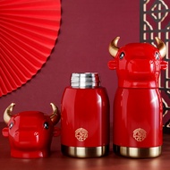 Hong Kong Stock 3D Red OX Stainless Steel 300ml Thermal Water Bottle