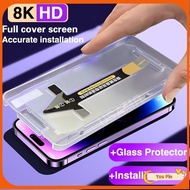 2pcs 9H sticker box tool for Huawei Nova Y6P Y7A Y7 Pro 2019 Y8P Y9A Nova Y90 10 7 8i SE Tempered gl