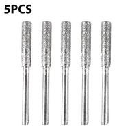 {JIE YUAN}5pcs Diamond Coated Cylindrical Burr 4mm Chainsaw Sharpener Stone File Chainsaw Chain Sharpening Carving Grinding Tools