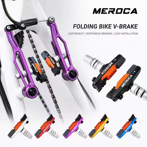 MEROCA Folding Bike V Brake Caliper with Pads for Dahon Fnhon 412 P8 451 20 Inch Aluminum Alloy Bicy