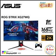 ASUS ROG Strix XG27WQ HDR Gaming Monitor – 27 inch WQHD (2560 x 1440), Native 165Hz (Above 144Hz) , 1ms (MPRT), ELMB, FreeSync™ Premium Pro , DisplayHDR™ 400, Curved (Brought to you by Global Cybermind)